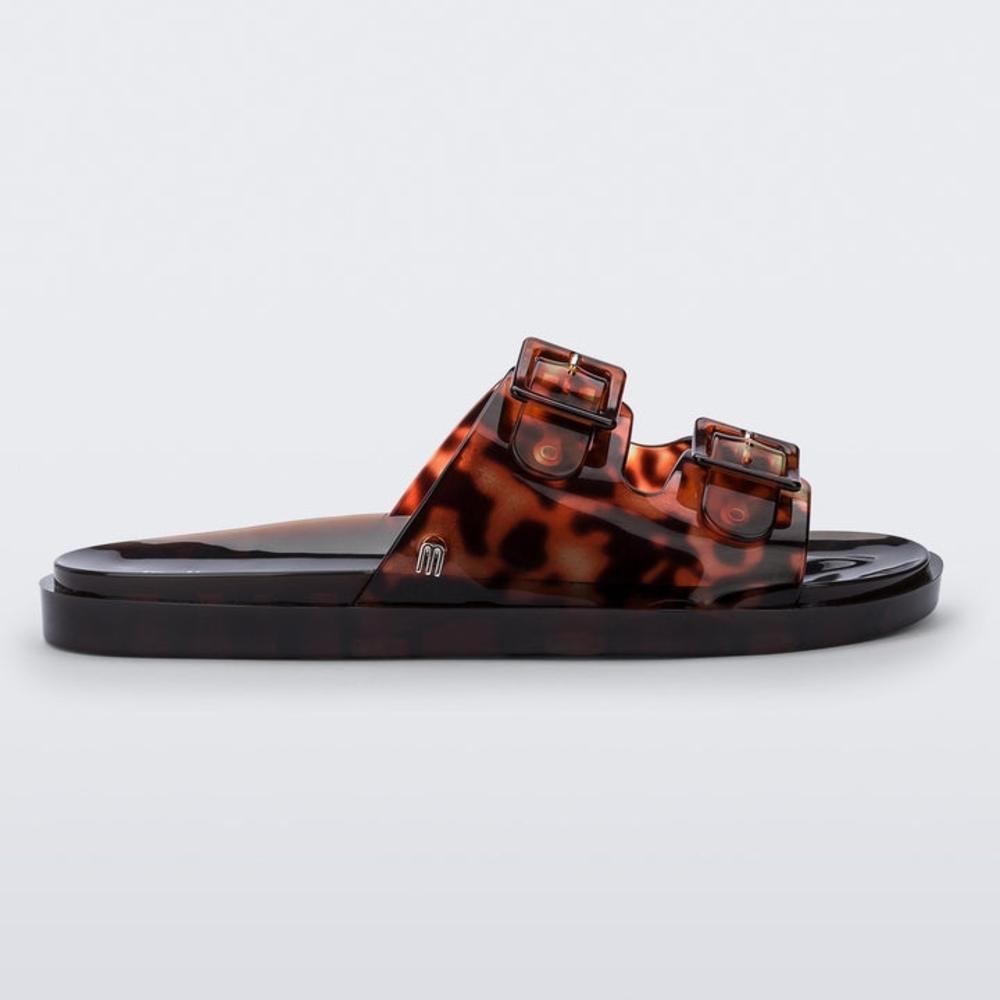 Tortoise Shell Slide Sandals